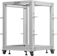 Lanberg 19" Szabadon Álló Nyitott Rack Állvány 15U 600x600 - 1100mm - Szürke