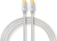Nedis CCTB64700AL10 USB-C apa - USB-C apa 3.2 Gen 1 Adat és Töltőkábel 60W 1m - Fehér