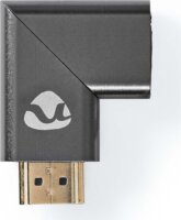 Nedis CVTB34904GY HDMI Apa - HDMI Anya Derékszögű Átalakító Adapter - Fekete