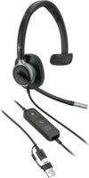 HP Poly Mission 615 USB Mono Headset - Fekete