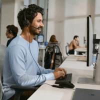 HP Poly Mission 425 Sztereo USB Fejhallgató Headset - Fekete