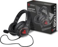 Savio Vertigo 7.1 Surround Gaming Fejhallgató Headset - Fekete / Piros