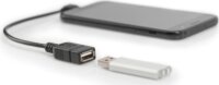 Digitus AK-300313-002-S Micro USB-B Apa - USB-A Anya OTG Derékszögű Adapter 0.15m - Fekete