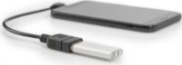 Digitus AK-300313-002-S Micro USB-B Apa - USB-A Anya OTG Derékszögű Adapter 0.15m - Fekete