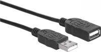 Manhattan 308519 USB-A Apa - USB-A Anya 2.0 Aktív Hosszabbító Kábel 1m - Fekete