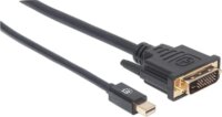 Manhattan 152150 Mini DisplayPort 1.2a Apa - DVI-D Apa 24+1 Kábel 1.8m - Fekete