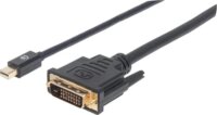 Manhattan 152150 Mini DisplayPort 1.2a Apa - DVI-D Apa 24+1 Kábel 1.8m - Fekete