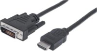 Manhattan 322782 HDMI Apa - DVI-D Apa Dual Link Kábel 1m - Fekete