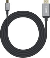 Manhattan 153607 USB-C Apa - HDMI Apa Átalakító Kábel 2m - Fekete/Ezüst