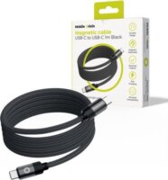 Mobile Origin Magnetic USB-C Apa - USB-C Apa 2.0 Adat és Töltőkábel 60W 1m - Fekete