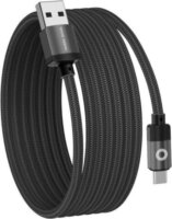 Mobile Origin Magnetic USB-A Apa - USB-C Apa 2.0 Adat és Töltőkábel 1m - Fekete