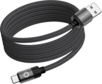 Mobile Origin Magnetic USB-A Apa - USB-C Apa 2.0 Adat és Töltőkábel 1m - Fekete