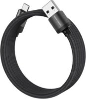 Mobile Origin Magnetic USB-A Apa - USB-C Apa 2.0 Adat és Töltőkábel 1m - Fekete