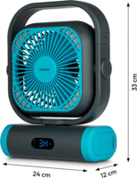 Medion MD 12065 LIFE Okos Hordozható Akkus ventilátor 33cm - Kék / Fekete