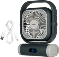 Medion MD 12065 LIFE Okos Hordozható Akkus ventilátor 33cm - Fekete