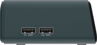 ICY BOX 61222 Diamond Charge 2401 2x USB-A / 4x USB-C Töltőállomás LCD Kijelzővel 240W - Fekete