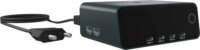 ICY BOX 61222 Diamond Charge 2401 2x USB-A / 4x USB-C Töltőállomás LCD Kijelzővel 240W - Fekete