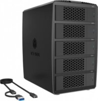ICY BOX IB-RD3705-CU3 2.5" / 3.5" USB-C 3.2 Gen 1 Külső RAID HDD/SSD ház - Fekete