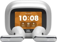 JBL Live Flex 4 Bluetooth Fülhallgató Headset Töltőtokban - Ezüst