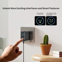 Unitek Rexo USB-A / 3x USB-C GaN Gyorstöltő Adapter LCD Kijelzővel 140W - Fekete