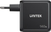 Unitek Rexo USB-A / 3x USB-C GaN Gyorstöltő Adapter LCD Kijelzővel 140W - Fekete
