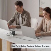 Unitek Rexo USB-A / 3x USB-C GaN Gyorstöltő Adapter LCD Kijelzővel 140W - Fekete