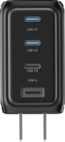 Unitek Rexo USB-A / 3x USB-C GaN Gyorstöltő Adapter LCD Kijelzővel 100W - Fekete
