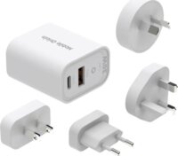 Mobile Origin MO14 EU / USA / UK / AUS Utazó Hálózati Gyorstöltő Adapter 30W - Fehér