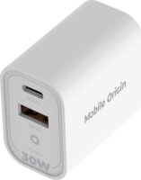 Mobile Origin MO14 EU / USA / UK / AUS Utazó Hálózati Gyorstöltő Adapter 30W - Fehér