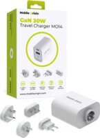 Mobile Origin MO14 EU / USA / UK / AUS Utazó Hálózati Gyorstöltő Adapter 30W - Fehér