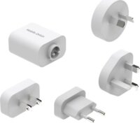 Mobile Origin MO14 EU / USA / UK / AUS Utazó Hálózati Gyorstöltő Adapter 30W - Fehér