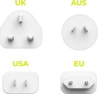 Mobile Origin MO14 EU / USA / UK / AUS Utazó Hálózati Gyorstöltő Adapter 30W - Fehér