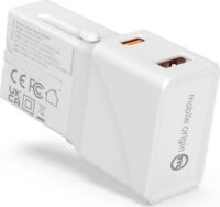 Mobile Origin TAD25-2P-WHT EU / US / UK / AU Utazó Hálózati Töltő Adapter 25W - Fehér