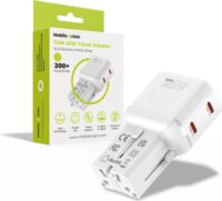 Mobile Origin PW26 EU / US / UK / AU Utazó Hálózati Gyorstöltő Adapter 45W - Fehér