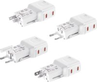 Mobile Origin PW26 EU / US / UK / AU Utazó Hálózati Gyorstöltő Adapter 45W - Fehér
