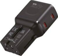 Mobile Origin PW26 EU / US / UK / AU Utazó Hálózati Gyorstöltő Adapter 45W - Fekete