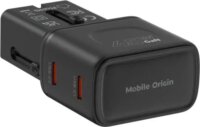 Mobile Origin PW26 EU / US / UK / AU Utazó Hálózati Gyorstöltő Adapter 45W - Fekete
