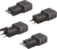Mobile Origin PW26 EU / US / UK / AU Utazó Hálózati Gyorstöltő Adapter 45W - Fekete