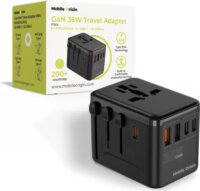 Mobile Origin PW4 EU / UK / US / AUS GaN Utazó Hálózati Gyorstöltő Adapter 35W - Fehér