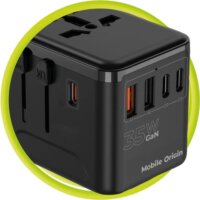 Mobile Origin PW4 EU / UK / US / AUS GaN Utazó Hálózati Gyorstöltő Adapter 35W - Fehér
