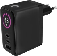 Mobile Origin PW20 USB-A / 2x USB-C GaN Hálózati Gyorstöltő Adapter 65W - Fekete