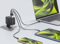 Mobile Origin PW20 USB-A / 2x USB-C GaN Hálózati Gyorstöltő Adapter 65W - Fekete
