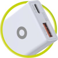 Mobile Origin TÜV MO16 USB-A / USB-C Slim Hálózati Gyorstöltő Adapter 30W - Fehér