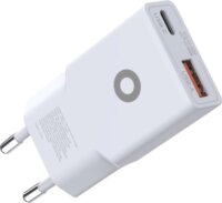 Mobile Origin TÜV MO16 USB-A / USB-C Slim Hálózati Gyorstöltő Adapter 30W - Fehér