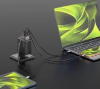 Mobile Origin PW21 USB-A / 2x USB-C GaN Hálózati Gyorstöltő Adapter 140W - Fekete