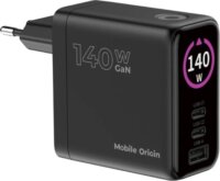 Mobile Origin PW21 USB-A / 2x USB-C GaN Hálózati Gyorstöltő Adapter 140W - Fekete