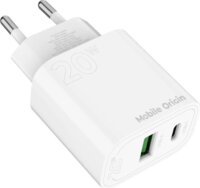 Mobile Origin MO12 USB-A / USB-C Hálózati Töltő Adapter 20W - Fehér