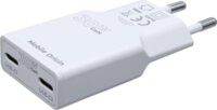 Mobile Origin TÜV MO18 2x USB-C Slim Hálózati Gyorstöltő Adapter 30W - Fehér