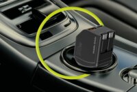 Mobile Origin CA22 USB-C + USB-A Autós Gyorstöltő 90W + 2 integrált USB-C Kábel 0.6m - Fekete