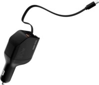 Mobile Origin CA22 USB-C + USB-A Autós Gyorstöltő 90W + 2 integrált USB-C Kábel 0.6m - Fekete